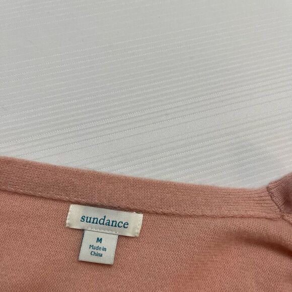 Sundance Women's 100% Cashmere Sweater Size M Oversized Pink Cowl Neck Long Slv - Picture 11 of 11